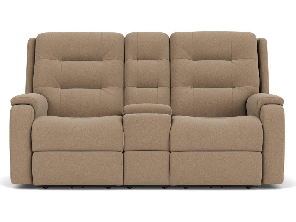 Arlo Leather Reclining Loveseat with Console - image 6