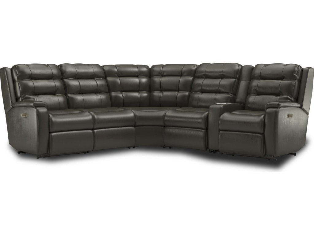 Arlo Leather Power Reclining Sectional with Power Headrests & Lumbar - main image