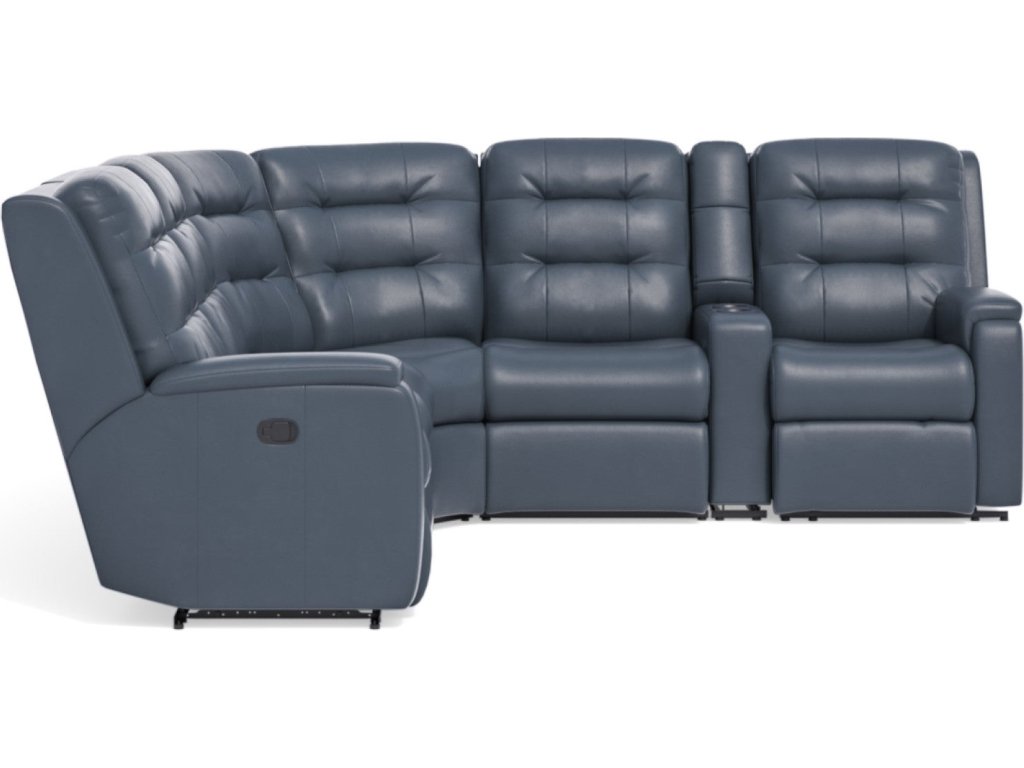Arlo Leather Reclining Sectional - image 4