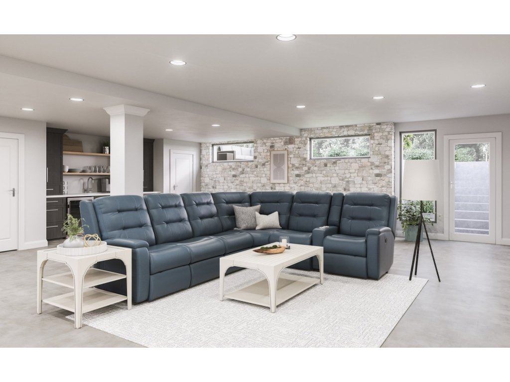 Arlo Leather Reclining Sectional - image 6