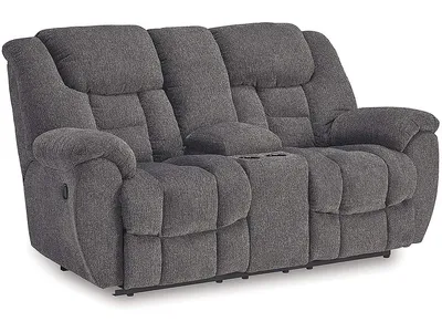 Foreside Reclining Loveseat with Console