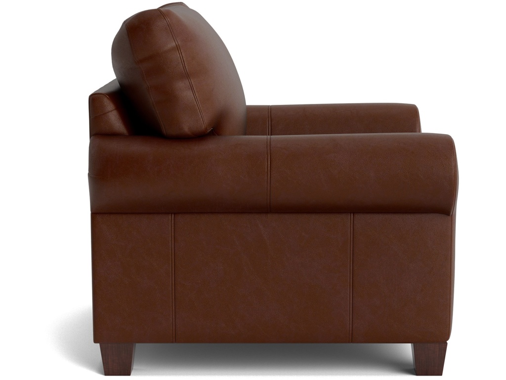 Carolina Leather Roll Arm Chair - image 4