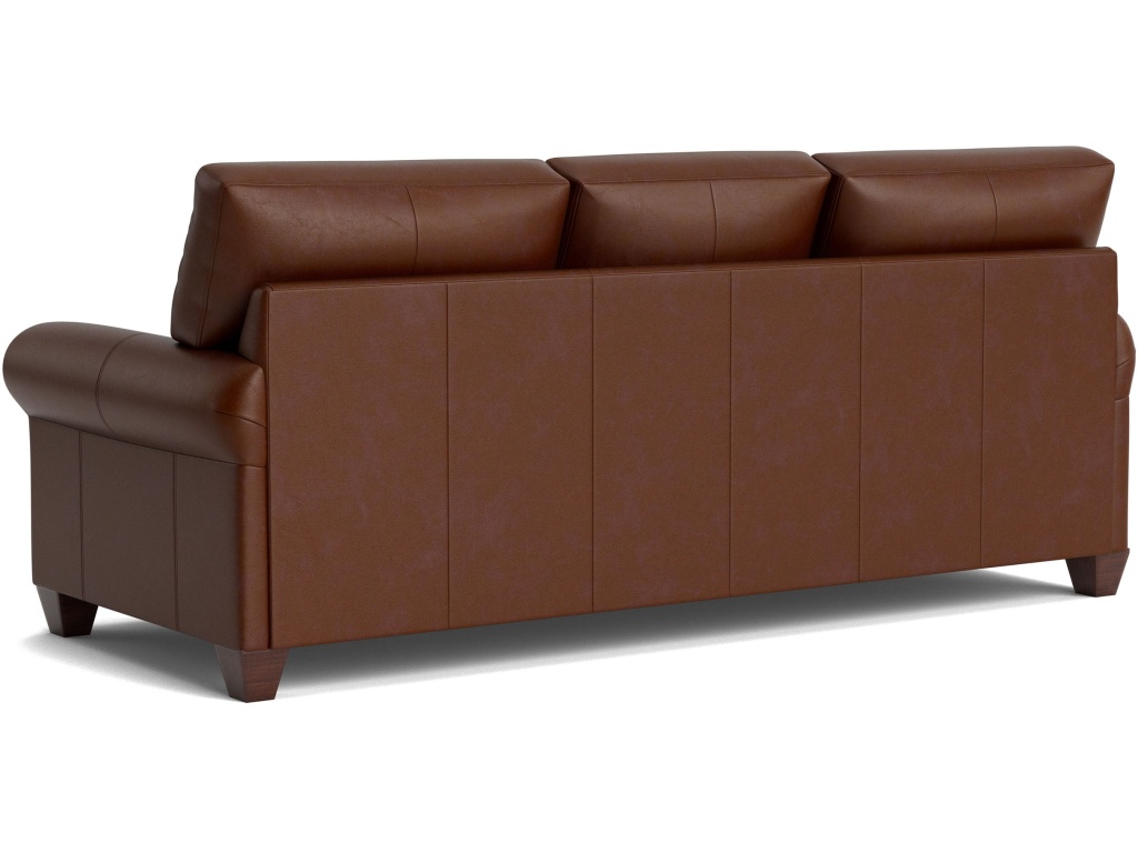 Carolina Leather Roll Arm Sofa - image 4
