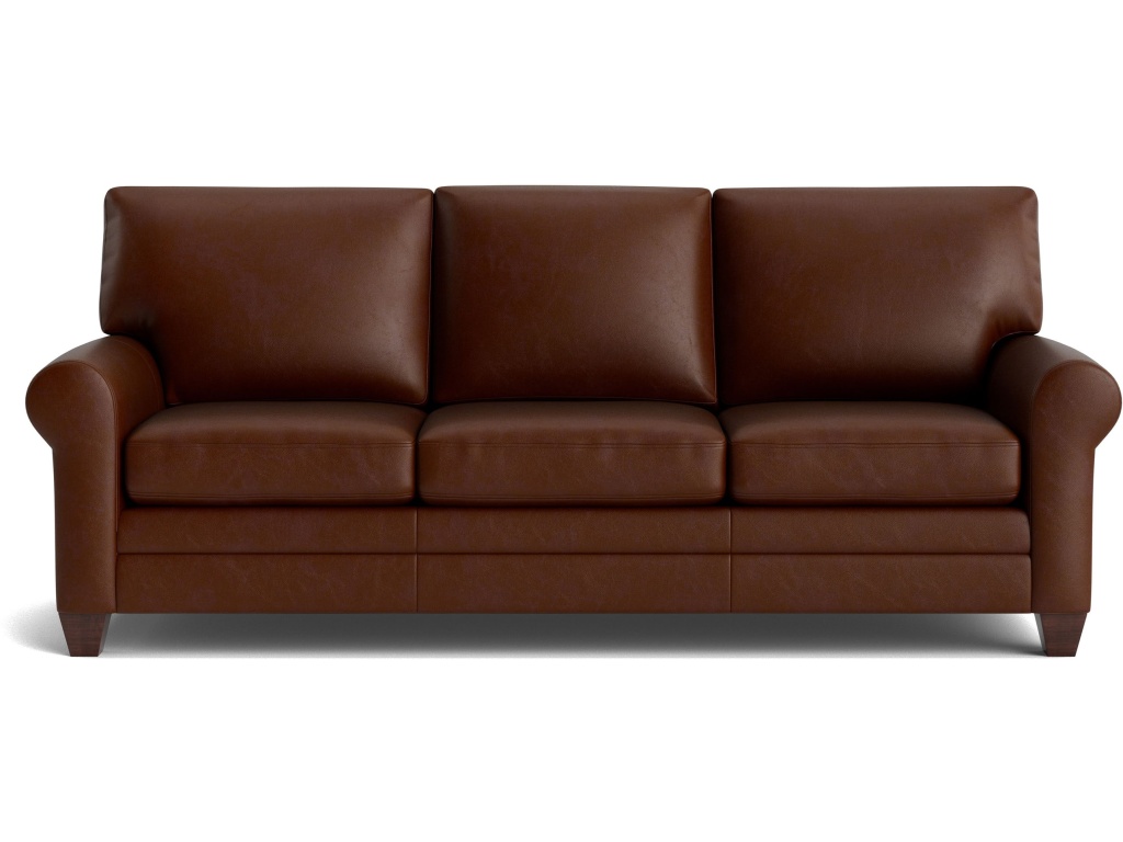 Carolina Leather Roll Arm Sofa - main image