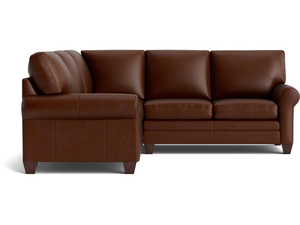 Carolina Leather L-Shaped Roll Arm Sectional - image 1