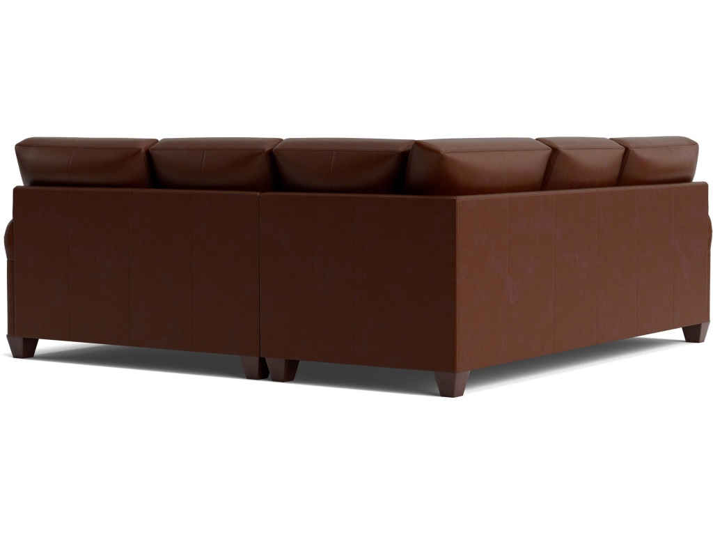 Carolina Leather L-Shaped Roll Arm Sectional - image 2