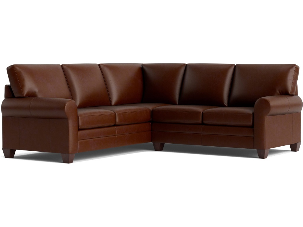 Carolina Leather L-Shaped Roll Arm Sectional - main image