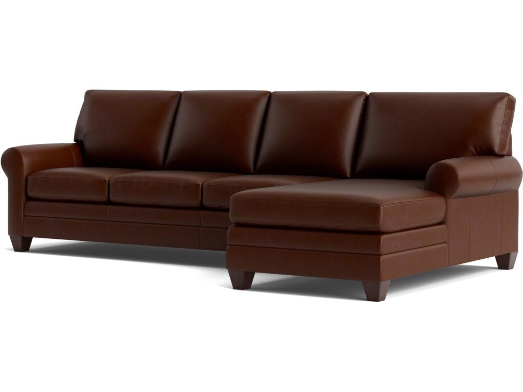 Carolina Leather Roll Arm Chaise Sectional - image 2