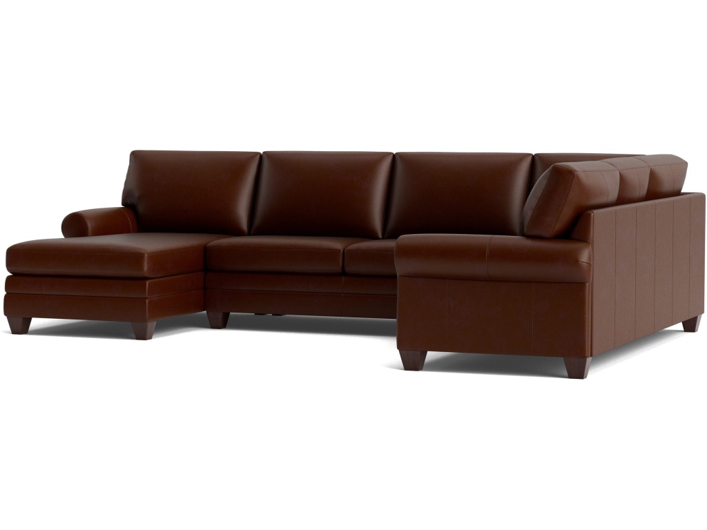 Carolina Leather Roll Arm U-Shaped Sectional - image 2