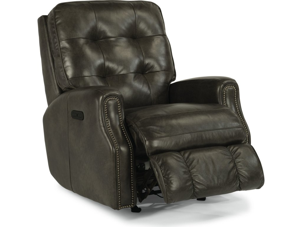 Devon Leather Power Recliner with Power Headrest - image 1