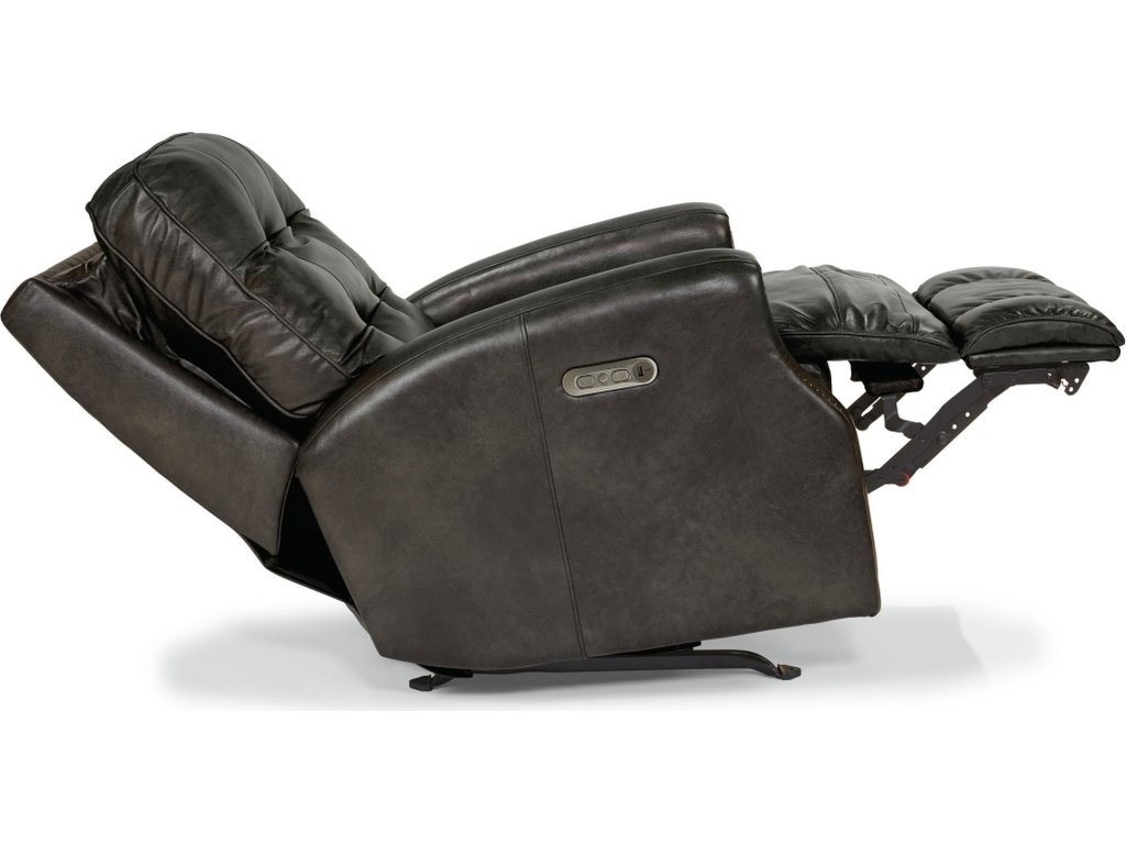 Devon Leather Power Recliner with Power Headrest - image 2