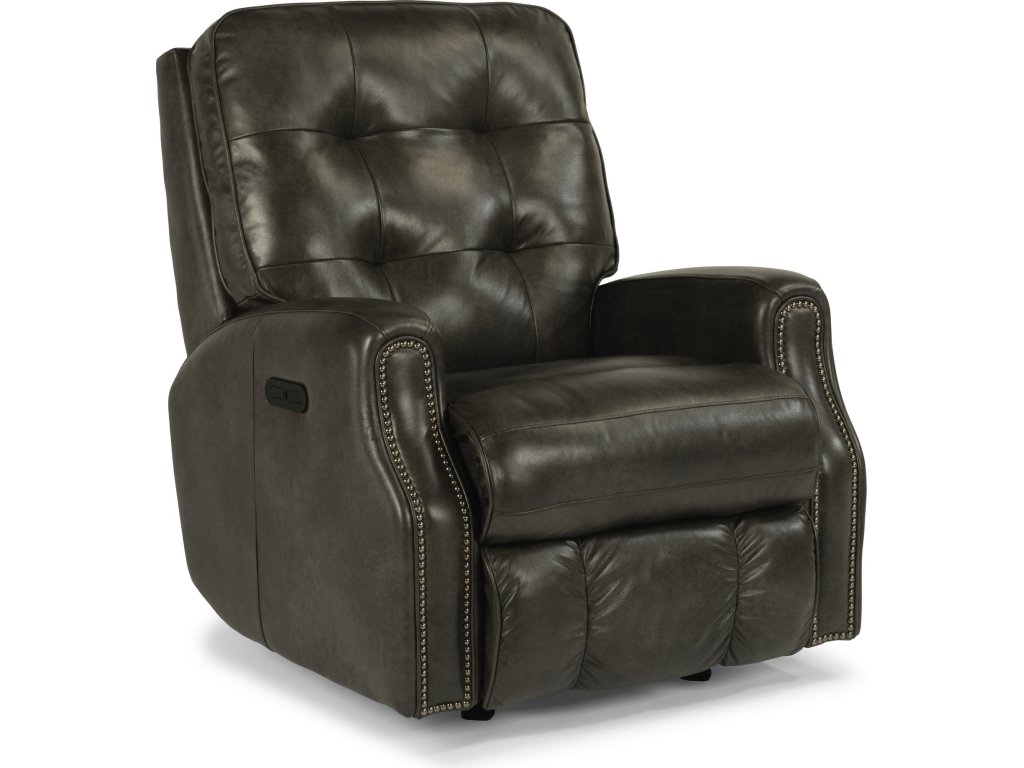 Devon Leather Power Rocking Recliner with Power Headrest - main image