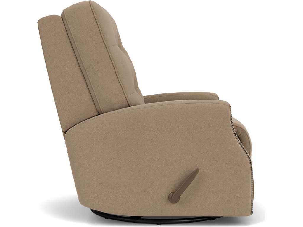 Devon Leather Swivel Gliding Recliner - image 2