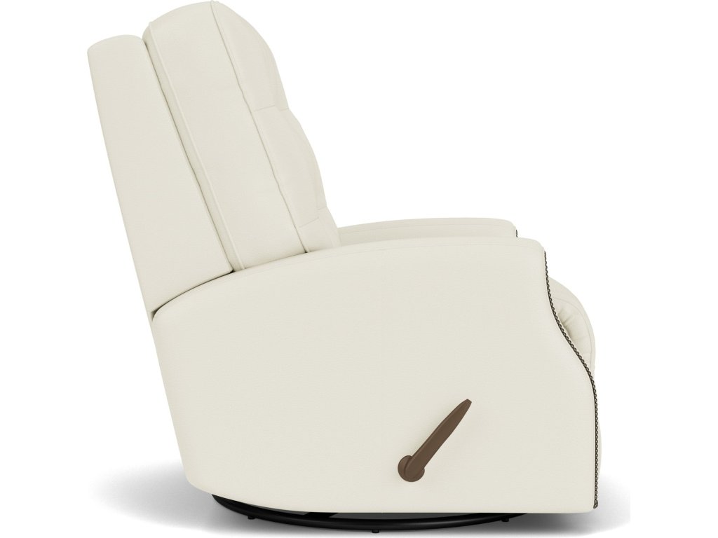 Devon Leather Swivel Gliding Recliner - image 7