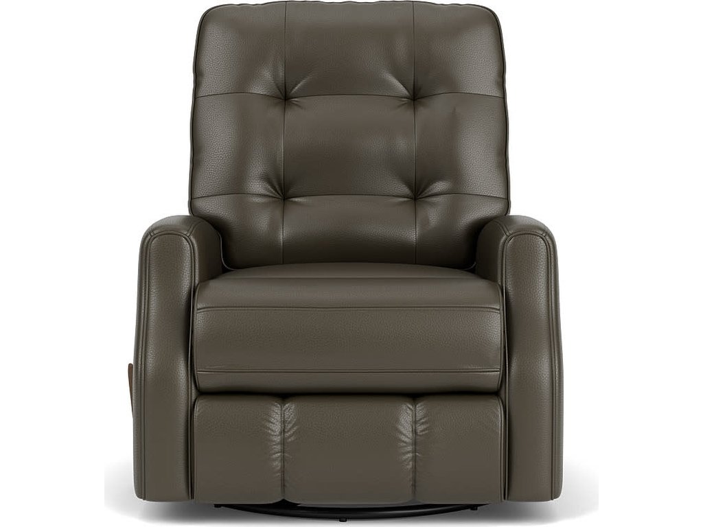 Devon Leather Swivel Gliding Recliner - image 1