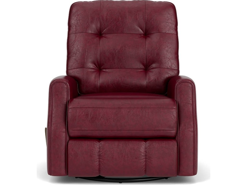Devon Leather Swivel Gliding Recliner - image 4