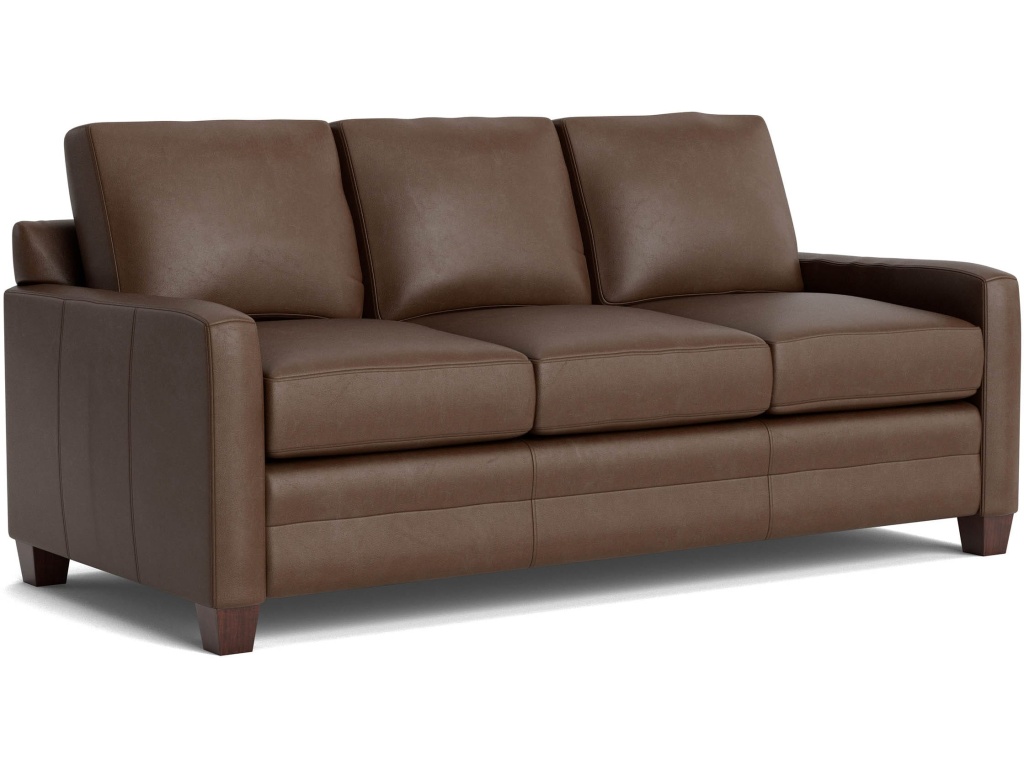 Carolina Leather Track Arm Sofa - image 2