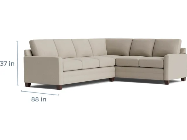 Carolina Track Arm L-Shaped Sectional - Alternative View