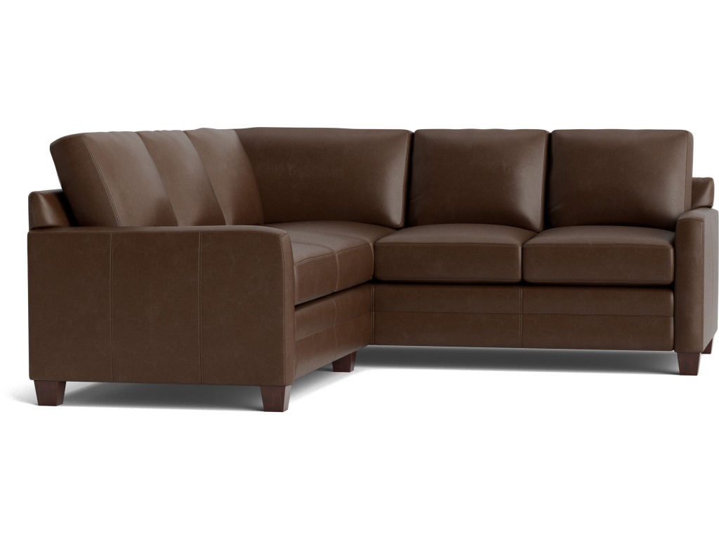 Carolina Leather Track Arm L-Shaped Sectional - image 2