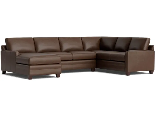 Carolina Leather Track Arm U-Shaped Sectional
