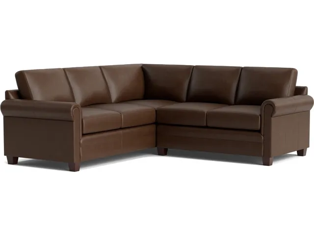 Carolina Leather Panel Arm L-Shaped Sectional