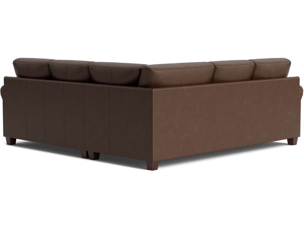 Carolina Leather Panel Arm L-Shaped Sectional - image 3