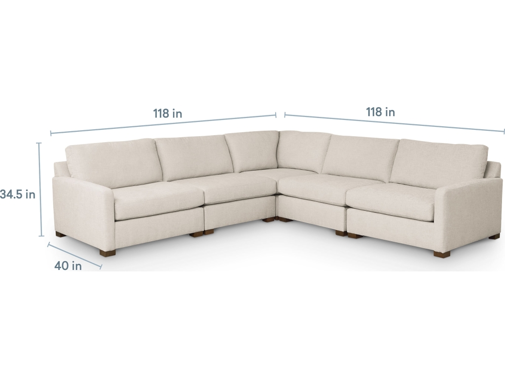 Colby Thin Track Arm Modular L-Shaped Sectional - image 3
