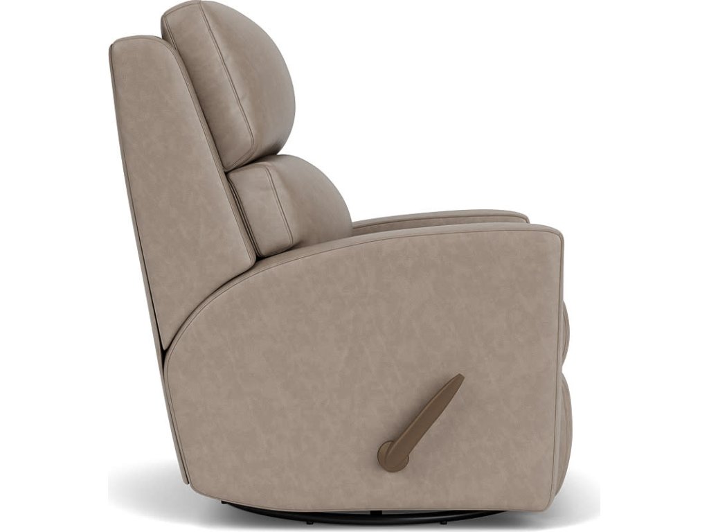 Catalina Leather Swivel Gliding Recliner - image 2