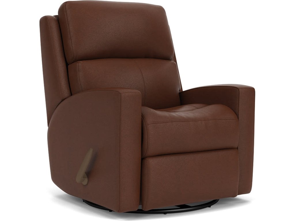 Catalina Leather Swivel Gliding Recliner - image 3