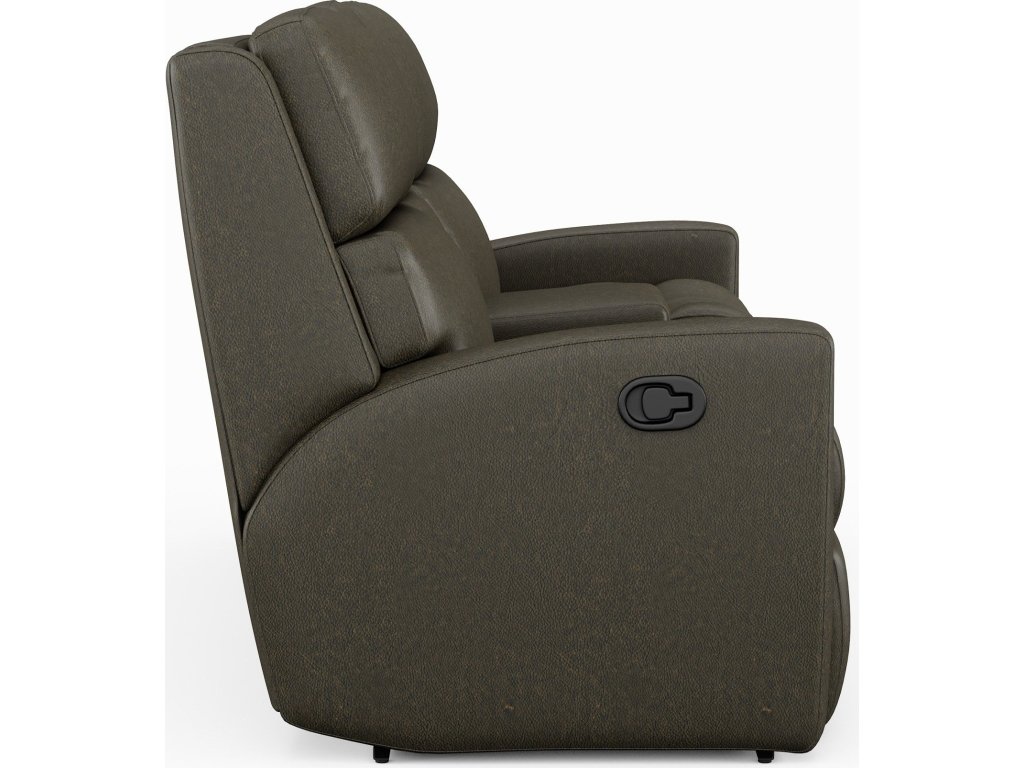 Catalina Leather Reclining Loveseat with Console - image 2