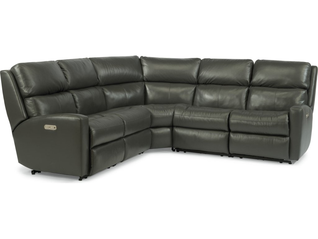 Catalina Leather Power Reclining Sectional with Power Headrests - main image