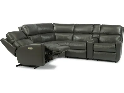 Catalina Leather Power Reclining Sectional with Power Headrests