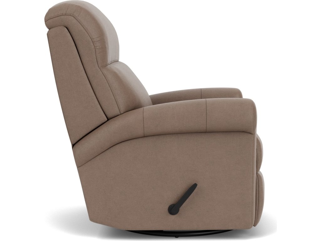 Davis Leather Swivel Gliding Recliner - image 2