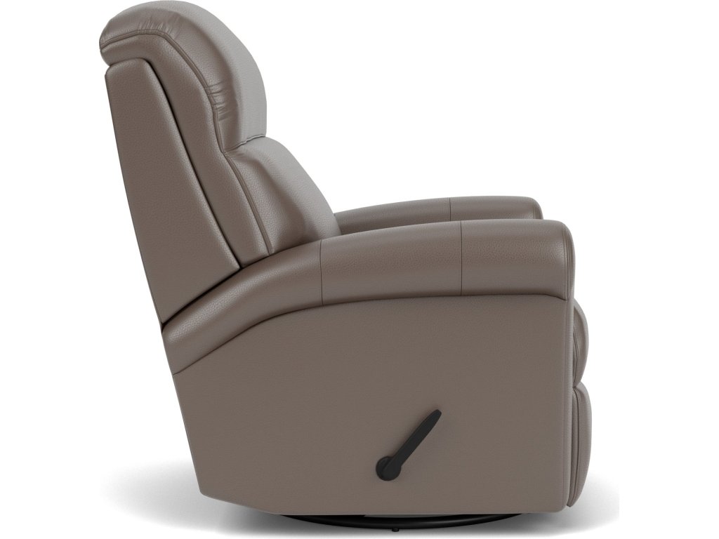 Davis Leather Swivel Gliding Recliner - image 8