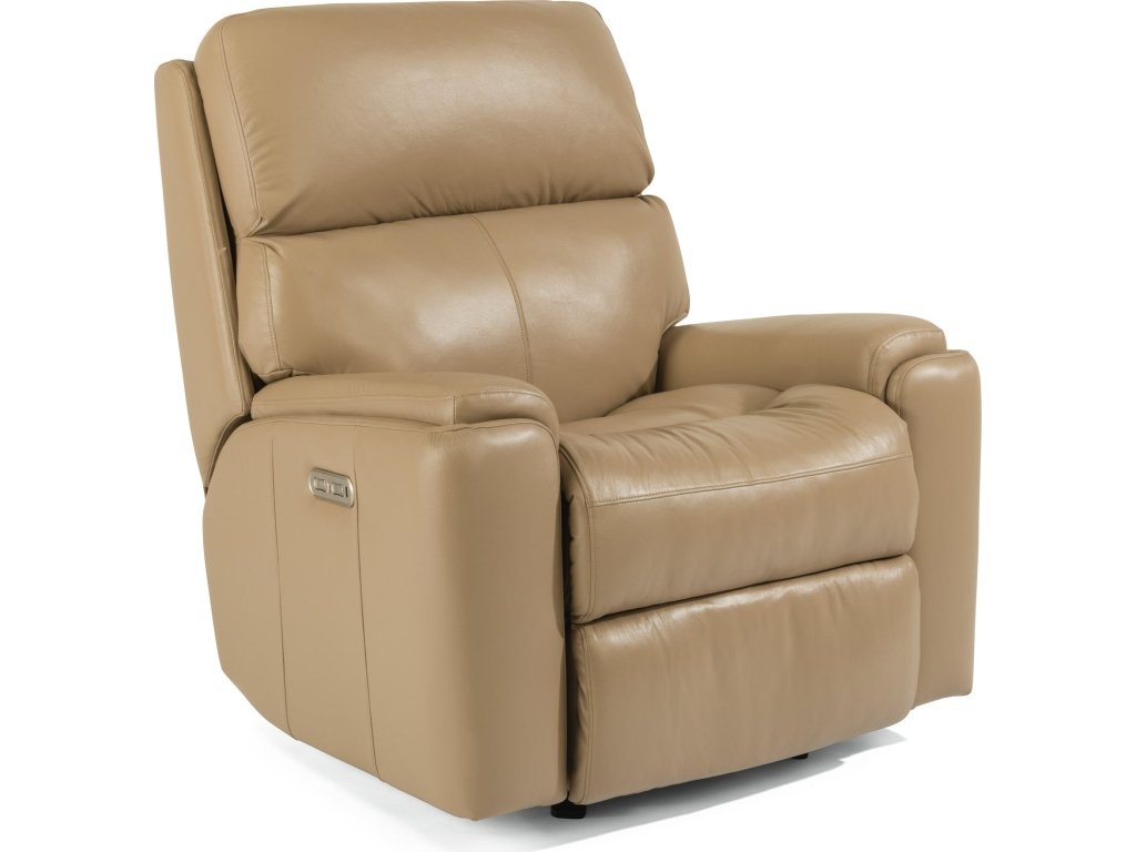 Rio Leather Power Rocking Recliner with Power Headrest - main image