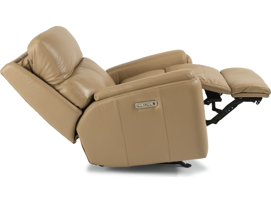 Rio Leather Power Rocking Recliner with Power Headrest - image 2