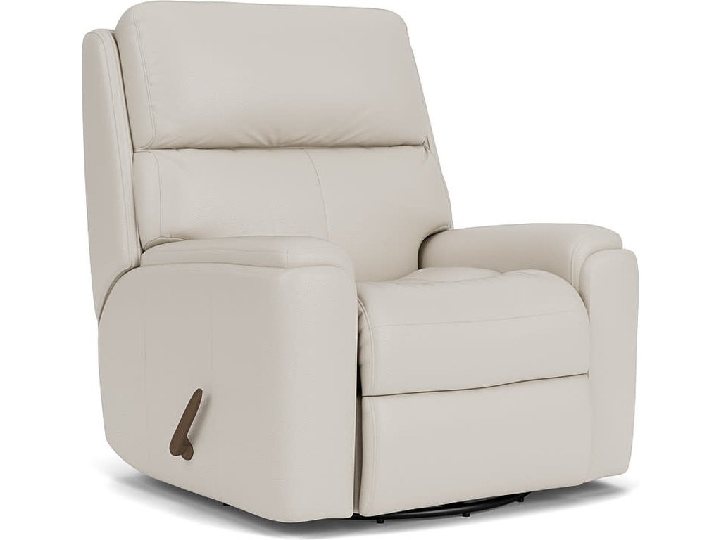 Rio Leather Swivel Gliding Recliner - main image