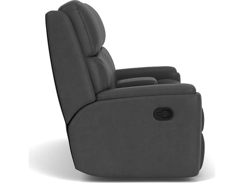Rio Leather Reclining Loveseat with Console - image 7