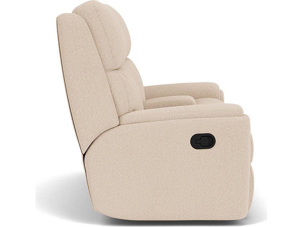 Rio Leather Reclining Loveseat with Console - image 8