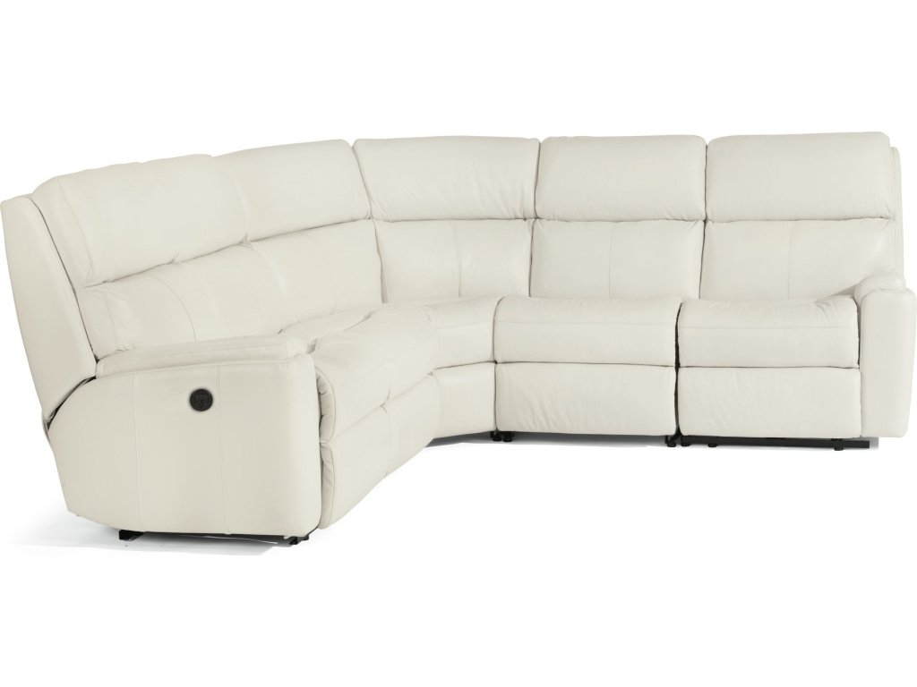 Rio Leather Power Reclining Sectional - main image
