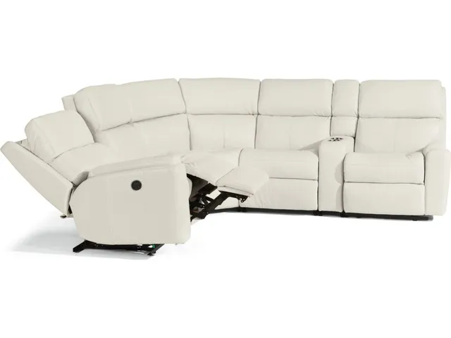 Rio Leather Power Reclining Sectional - Alternative View