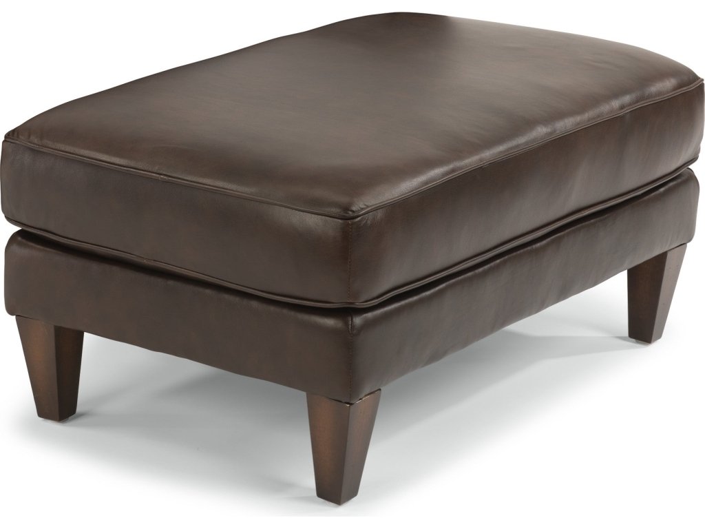 Digby Leather Cocktail Ottoman - main image
