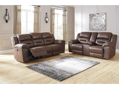 Stoneland Power Reclining Sofa and Loveseat - Alternative View