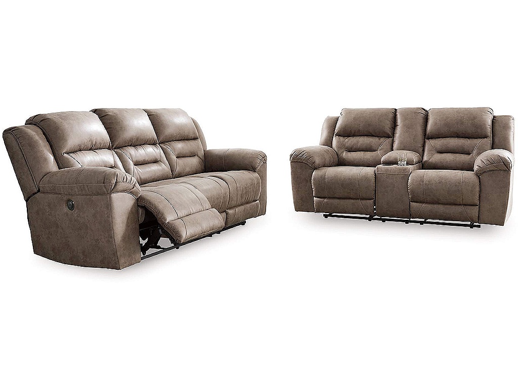 Stoneland Power Reclining Sofa and Loveseat - main image
