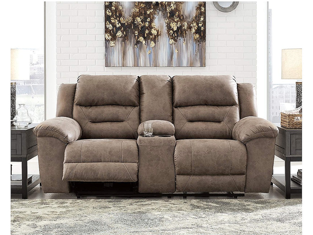 Stoneland Reclining Loveseat with Console - image 2