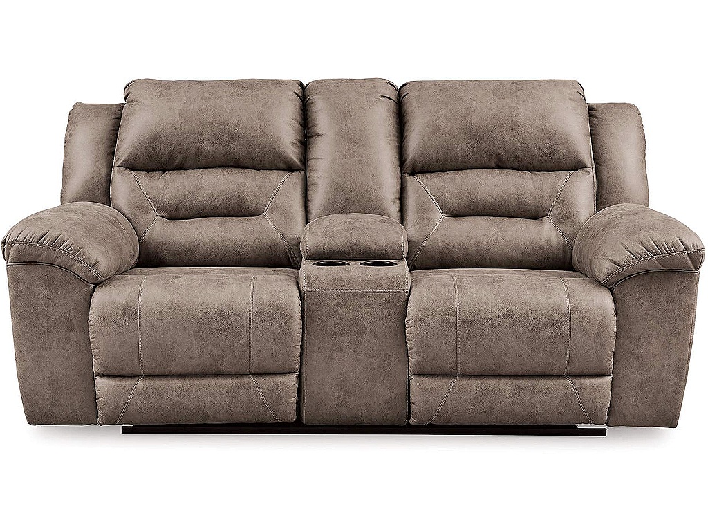 Stoneland Reclining Loveseat with Console - image 1