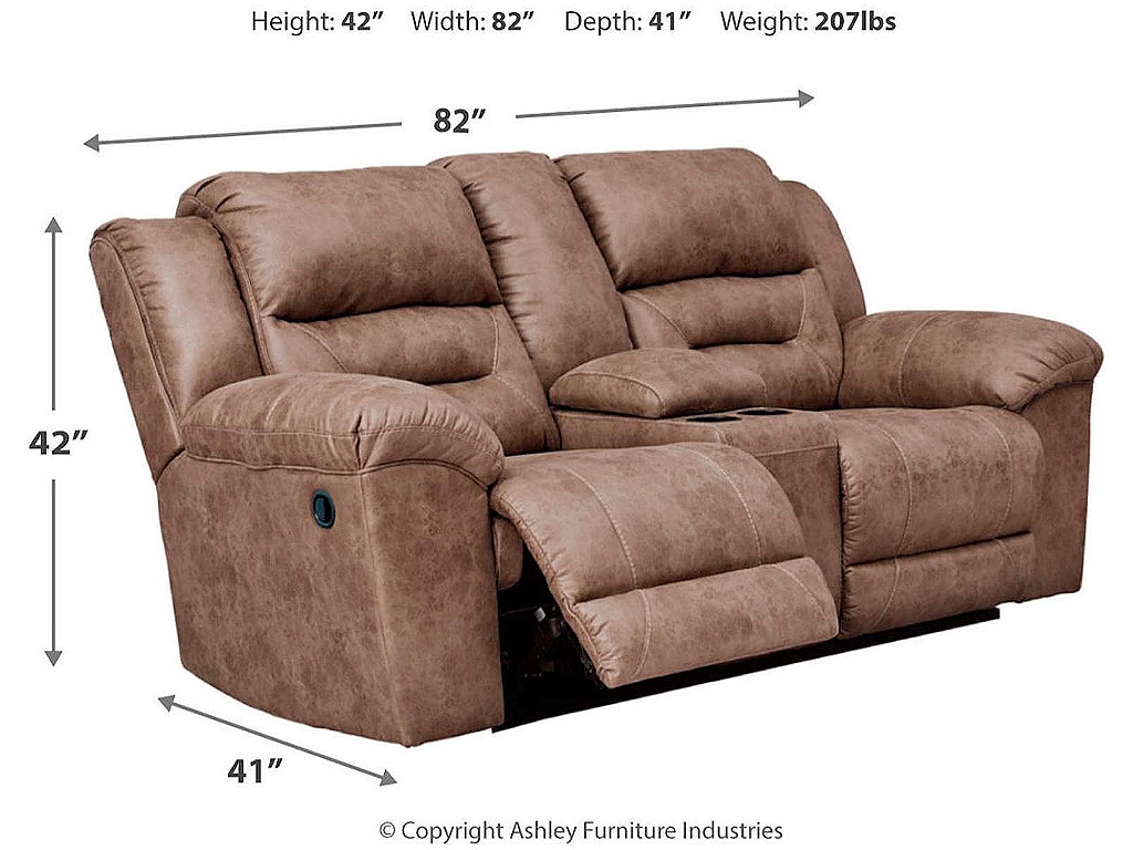 Stoneland Reclining Loveseat with Console - image 5