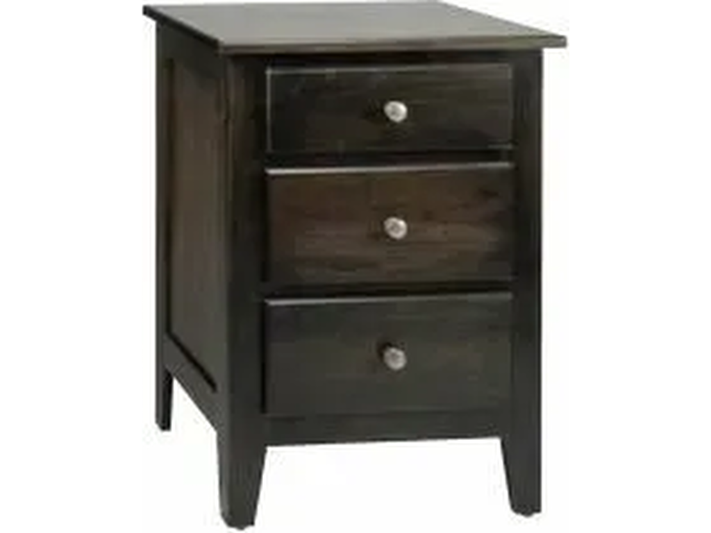 Mapleton 3-Drawer Nightstand w/ Wood Knobs - image 1