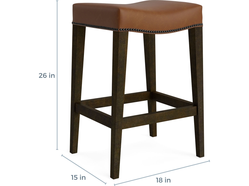 Vail Leather Saddle Counter Stool - image 3