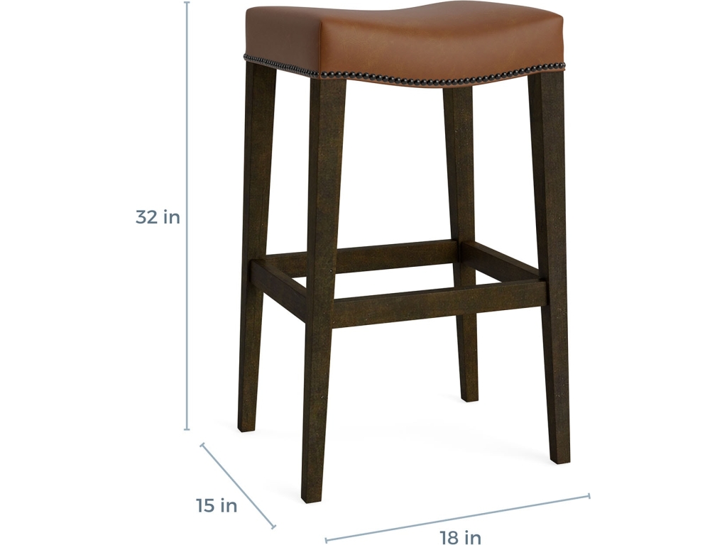Vail Leather Saddle Bar Stool - image 3